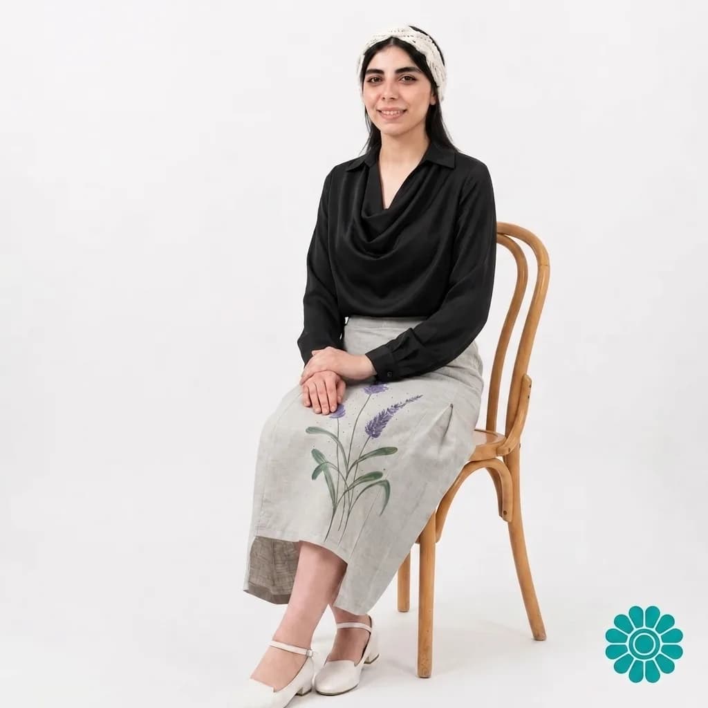 شومیز یقه دراپه " تارلا " — تصویر 4